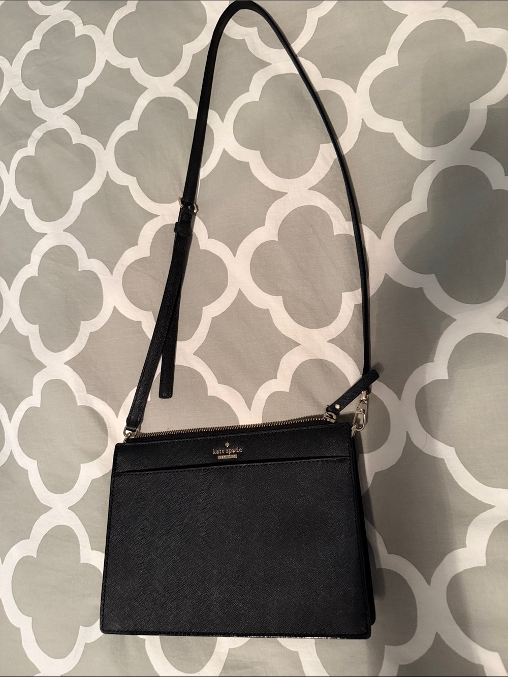 Kate Spade Black Saffiano Leather Crossbody Bag